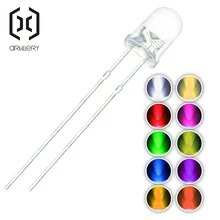 100 шт./лот F3 10 цветов 3 мм круглый зеленый/желтый/синий/белый/красный/теплый белый/оранжевый/фиолетовый/розовый/желтый зеленый светодиодный светильник Диод комплект