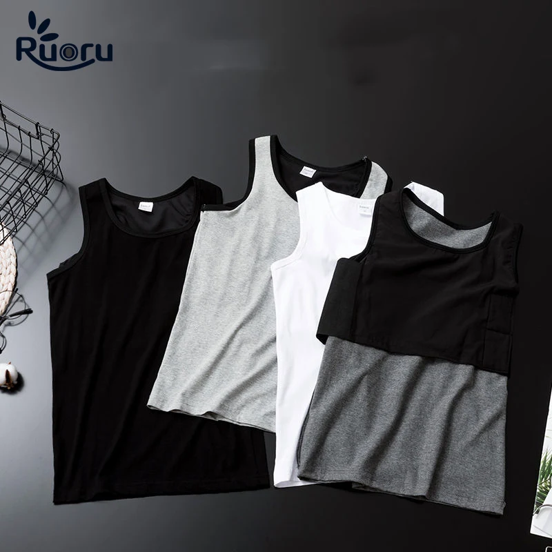 Ruoru S-6XL Tomboy Chest Breast Binder Trans Vest Flat Breast Slim Shaper Lesbian Breathable Undershirt Bandage Tank Tops breast binder