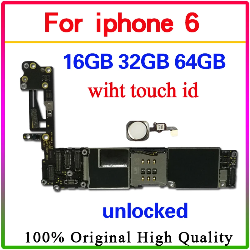 Для iPhone 6 4 7 дюймов материнская плата разблокированная системная с/без сенсорного