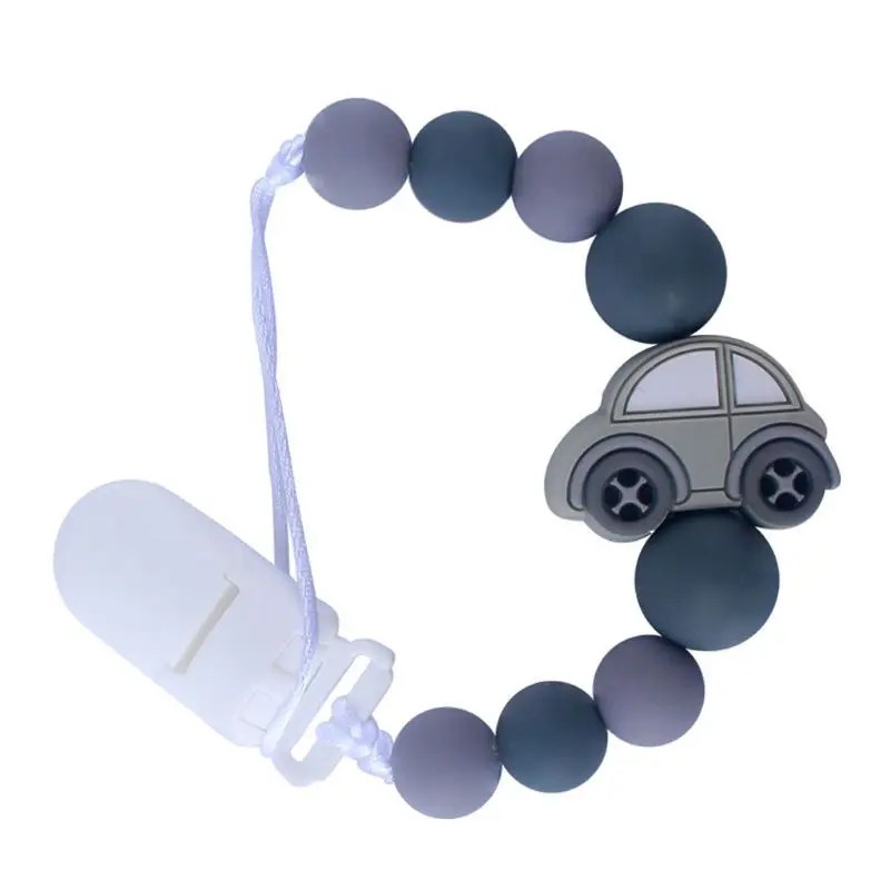 GY Детская пустышка на цепочке с прищепкой зажимы без добавления бисфенола А, сделай сам, соска-пустышка на цепочке с Силиконовый Держатель бусин для кормления детей грудного возраста прорезывания зубов, игрушки зажимы для пустышки - Цвет: GY
