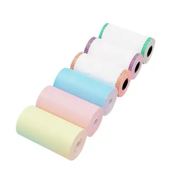 

6 Pcs Colored Copy Paper Cashier Printing Paper Colorful Typing Paper Thermal Paper (Pink+Blue+Yellow+Pueple+Green+Red)