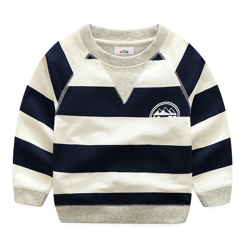 

Boys Sweatshirts Long Sleeve Brand Spring Striped T-shirts for Boys Cotton Children Boy Clothes Baby Hoodies Pullover Kids Tops