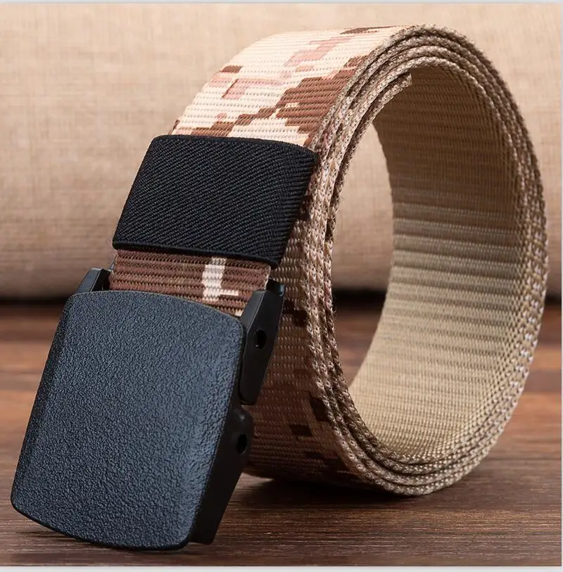Camouflage desert Fecocozy мужской наружный холщовый ремень для походов для безопасности кемпинга поясная опора для охоты спортивный носимый дышащий военный тактический ремень - Цвет: Camouflage desert
