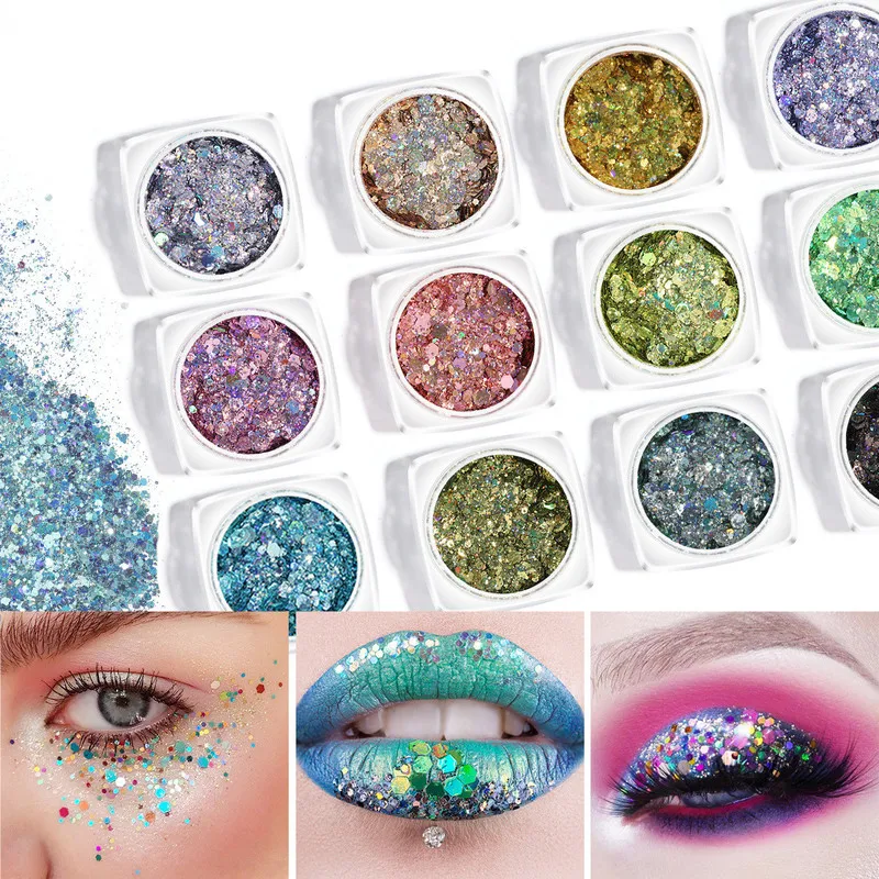 

1 Box Nail Glitter Flakes Sparkly 3D Hexagon Sequins Spangles Manicure Nails Decorations Nail Eye Makeup Sequins Gradient Flash