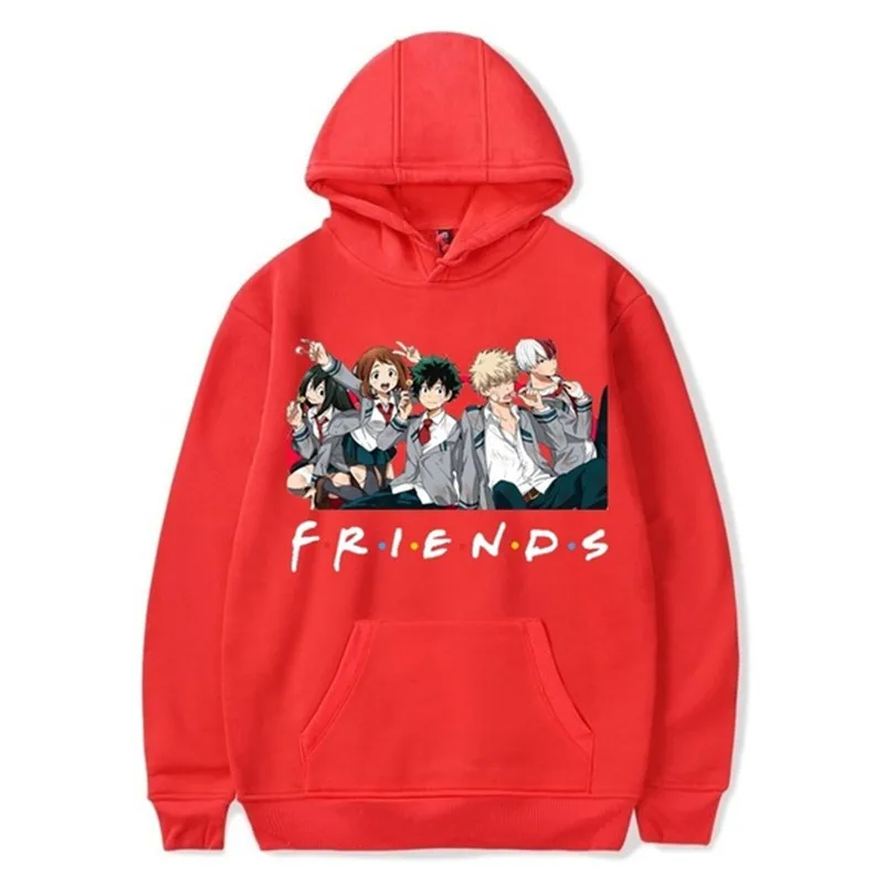 New Men's Hoodies My Hero Academia Anime Sweatshirt Men Women Spring Autumn Harajuku Clothes Friends Letter Pattern Fashion Tops