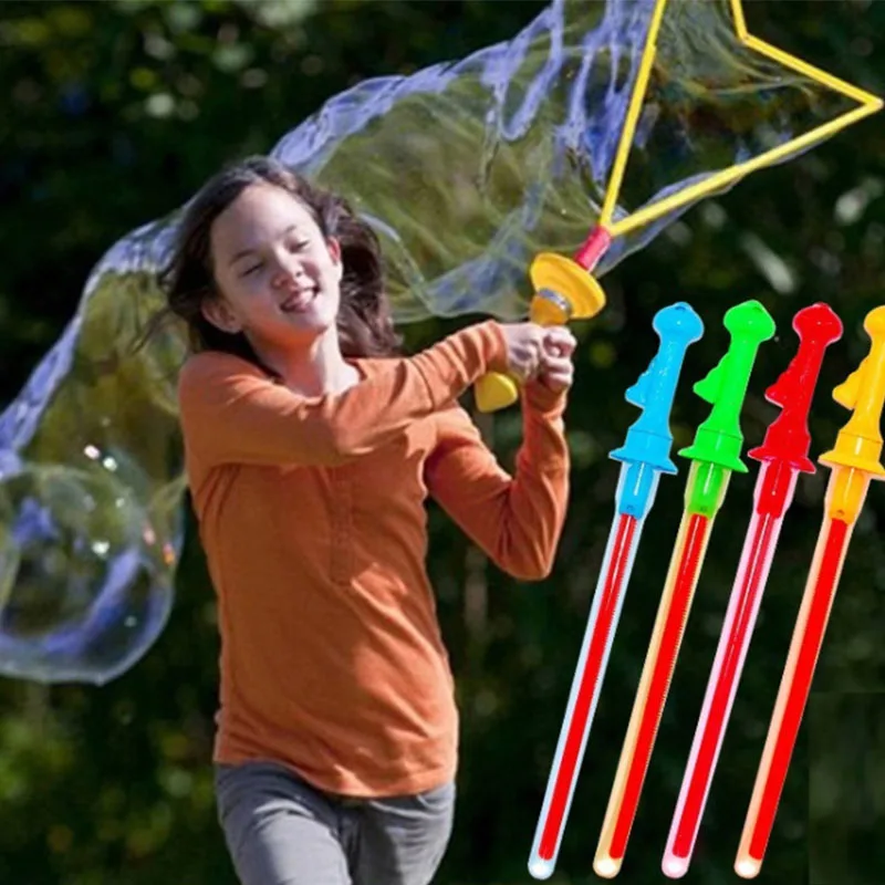 

Big Size 46cm Outdoor Toys Long Bubble Machine Gun Bar Sticks Without Water Western Sword Shape For Kids Soap Bubble Toy