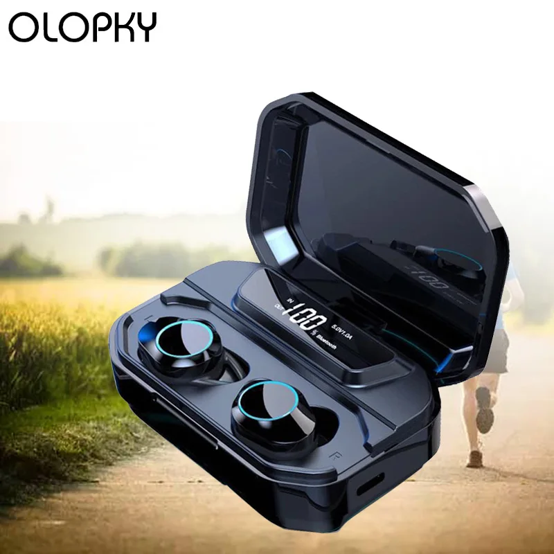 

TWS Sports Bluetooth Stereo Earphone Wireless Waterproof Touch Earbud 3300mAh Battery LED Display Type-c Power Band For Phone