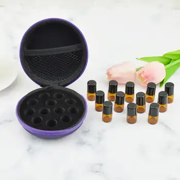 

10 grids Storage Bag Durable Portable 1ML 2ML Essential Oil Bottles Case Conatiner for Wallets Backpacks Drawers #4O