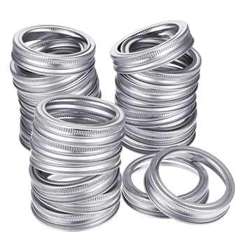 

24 Pieces Regular Wide Mouth Canning Jar Replacement Metal Rings Practical Screw Jar Bands Leak Proof Metal Bands Rings