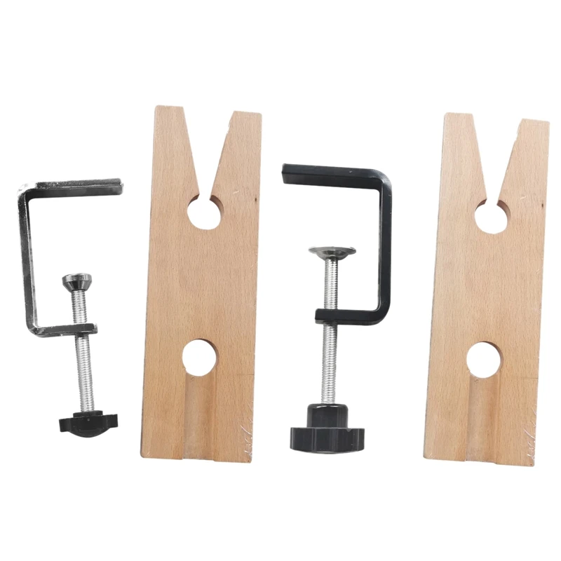 2Pcs Wooden Bench Pin with V-Slot Multipurpose Edge Clamp Jewelry Making Tool Kit | Украшения и аксессуары