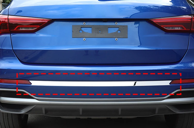 Для Audi Q3 внешние аксессуары из нержавеющей стали для заднего бампера декоративная Накладка для автомобиля