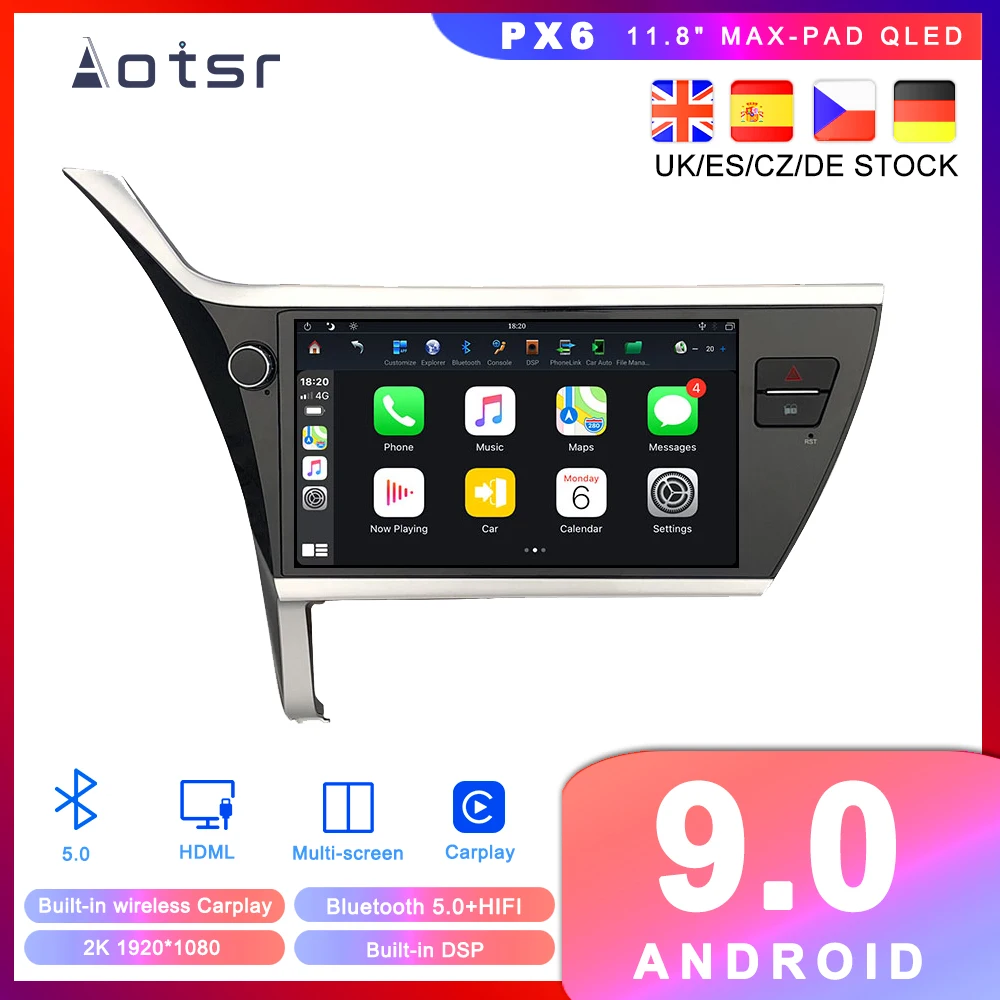 Автомагнитола Max-PAD мультимедийный проигрыватель с DVD-плеером GPS-навигацией Android 9