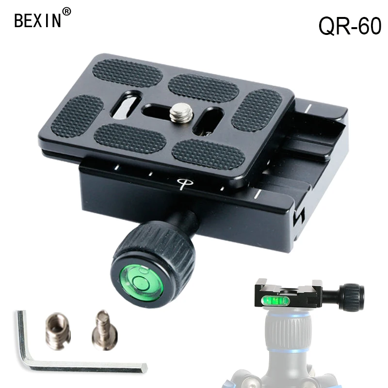 Qr60 DSLR Camera Tripod Quick Release Plate/&Clamp Mount Adapter Accessories