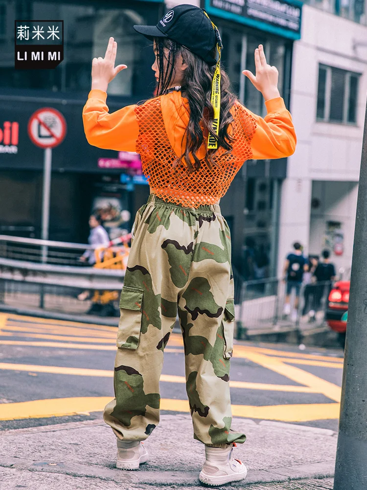 Autumn and Winter Fashion Girl Hip Hop Street Dance Set - Children's Korean Jazz Dance Performance Clothing - Loose Catwalk Costume image 5