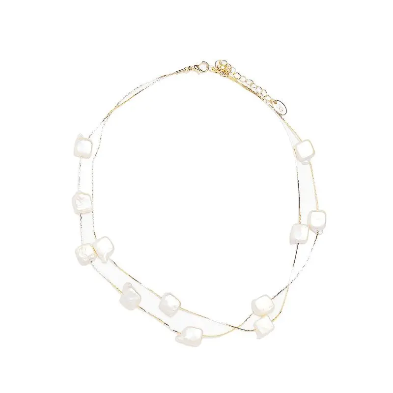 

Multi Layered Pearl Choker Necklace Virgin Mary Coin Pearl Pendant Women Jewelry