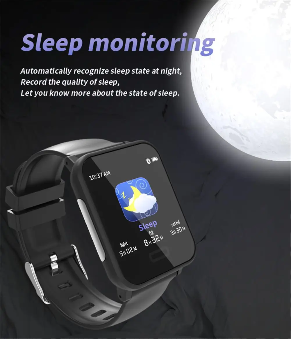 Модные часы Smart Watch Bluetooth умные часы фитнес-трекер сердечного ритма монитор ЭКГ сообщения пуш-ап для мобильного сотового телефона