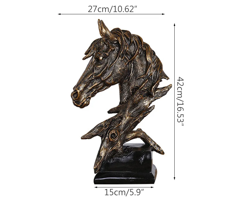 Лидер продаж голова лошади абстрактные украшения для дома Hnadcrafts фигурка Миниатюрная модель стол Декор Аксессуары скульптура