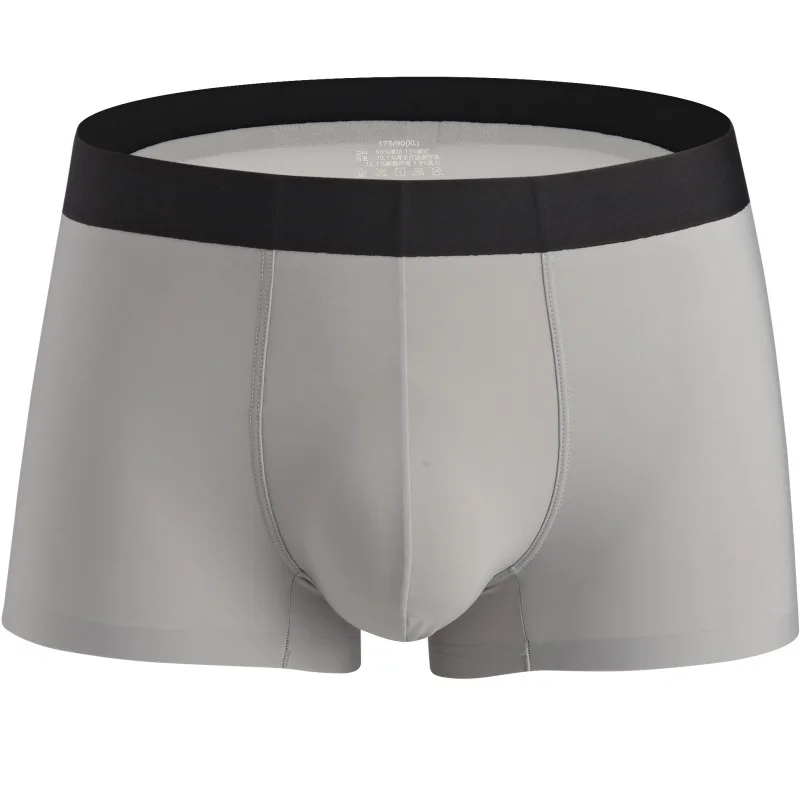 Light Gray Мужское нижнее белье, Летний Стиль, охлаждающее дышащее u-образное Выпуклое вискозное волокно, нижнее белье, мужские боксеры, прозрачные бесследные Боксеры Шорты - Цвет: Light Gray