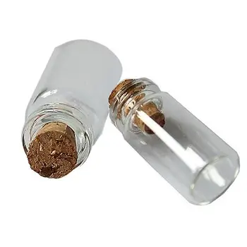

10pcs Joylife Cute Mini Clear Cork Stopper Glass Vials Jars Containers Pill Bottle Wishing Bottles