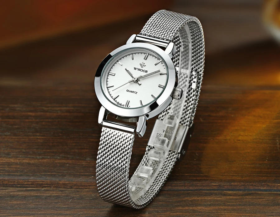 Mode décontracté femme montre résistant à l'eau femme montre-Bracelet en acier inoxydable dames Quartz Bracelet montre fille cadeau_voghion.com