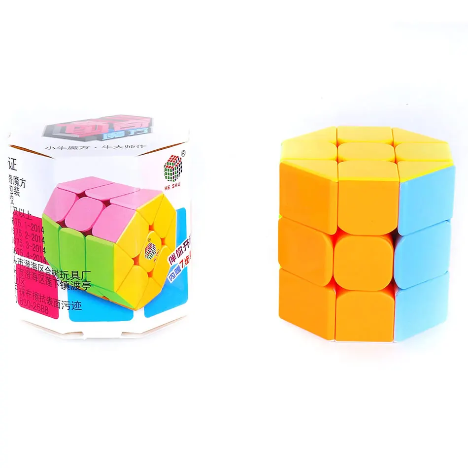 Восьмиугольный цилиндр HeShu высокого качества 3x3x3, магический куб 3x3, скоростная головоломка, рождественский подарок, игрушки для детей