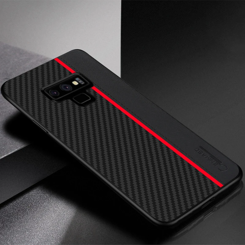 Красный Для samsung Note 9 чехол CENMASO Fiber защитный чехол для samsung Galaxy S11 S8 S9 S10 5G Plus S10e Note 9 10 Plus чехол - Цвет: Красный