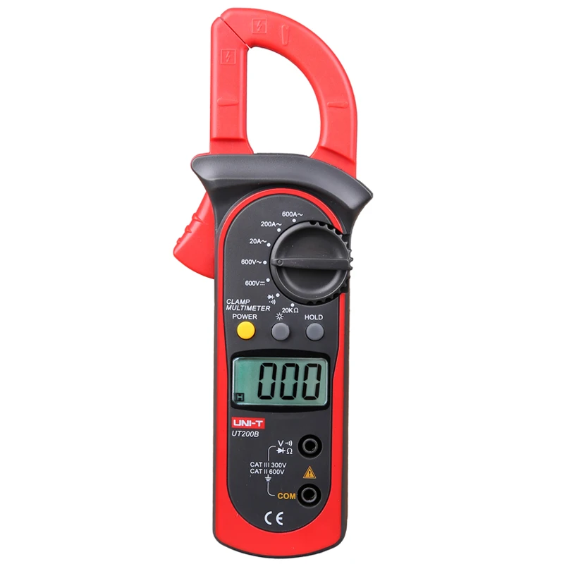 

UNI-T UT200B Clamp Meters LCD Backlight AC/DC Voltage AC Current Resistance Clamp Multimeter Multitester Multimetro