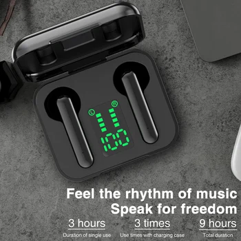 

X15 wireless bluetooth headset 5.0 sports display TWS wireless binaural mini touch bluetooth headset