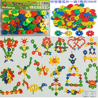 DIY блок настольная сборка объемная труба Снежинка разноцветный конструктор Снежный Строительный Блок Вставка Обучающие игрушки детский сад