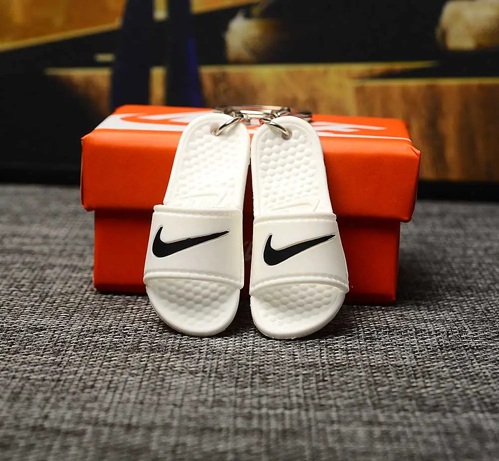 a pair w box Дропшиппинг DIY 3D тапочки брелок рюкзак ювелирные изделия креативный подарок на день рождения Пары Рождественский тапок брелки - Цвет: a pair w box