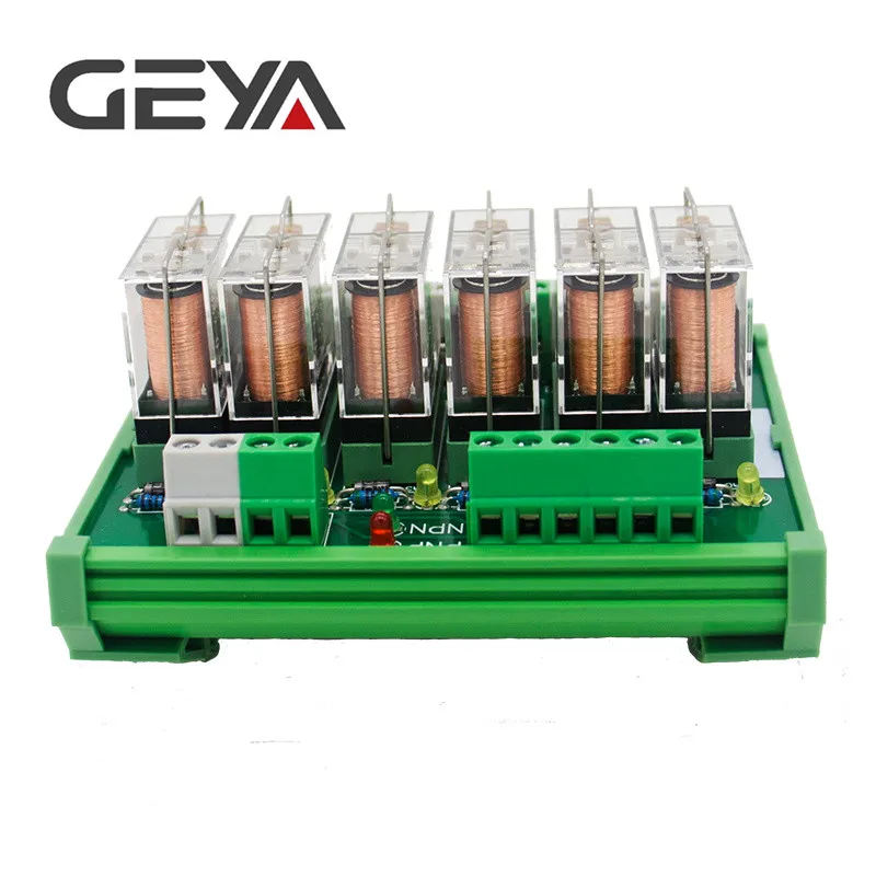 GEYA NG2R 6 канальный Omron релейный модуль 5 в 12 В 24 в 230 В релейная плата ПЛК УПРАВЛЕНИЯ Omron Реле