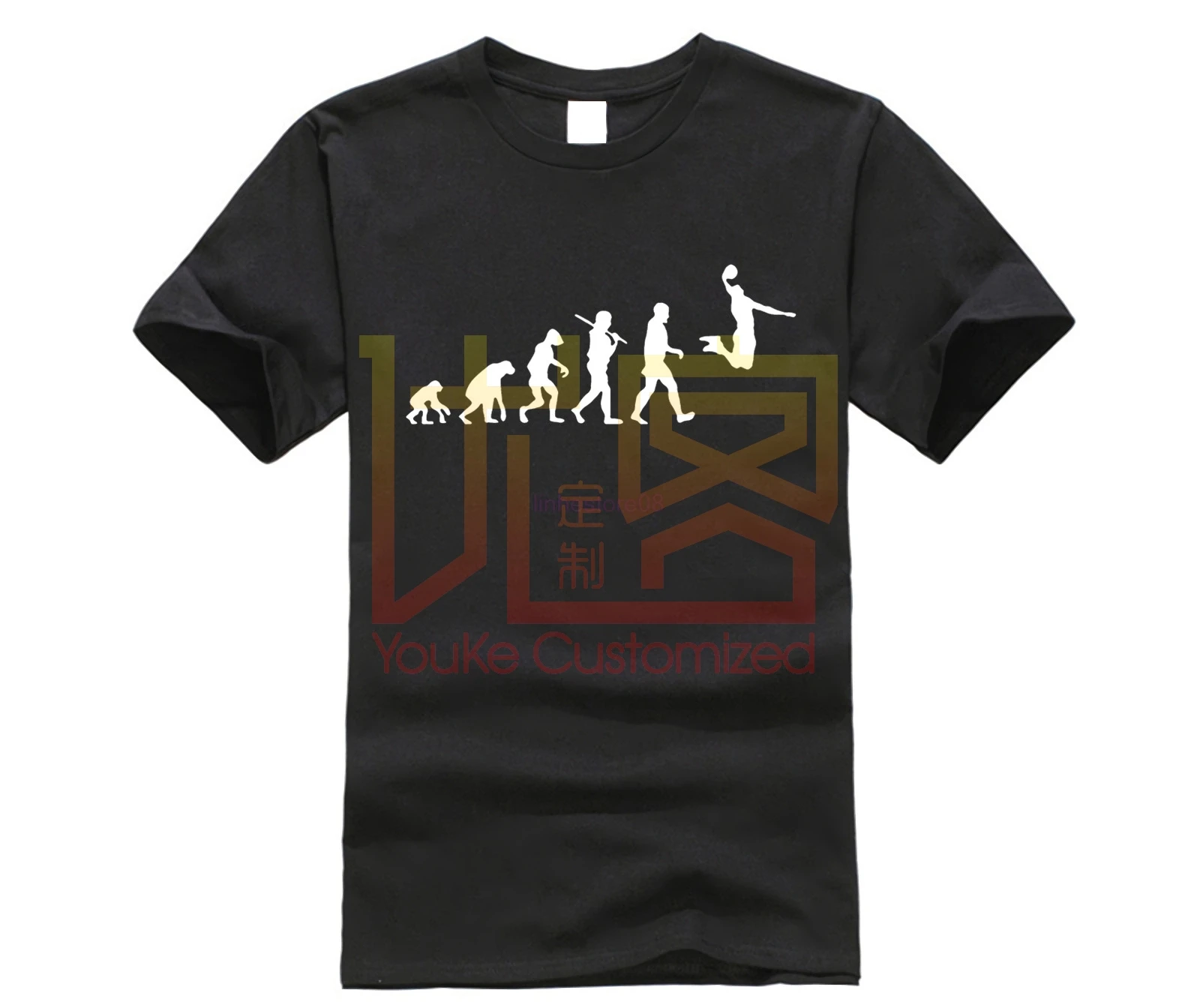 EVOLUTION Basketballs T-shirt Slam Dunk Imprime T Shirts Hommes Manches Courtes O-cou Coton Fahion Tops Tees | Мужская одежда