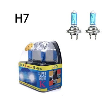 

2PCS H7 halogen Headlight Lamp 12V 55W 5000K-6000K Super White Car halogen bulb fog light High Power Car Light Source