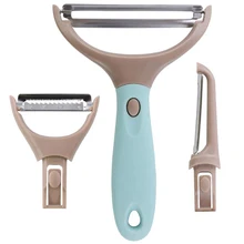 Egetable Овощечистка Набор-3 в 1 из нержавеющей стали Картофелечистки и шредер Жульена-лучший Veggie и фрукты кухонный инструмент для очистки початков кукурузы