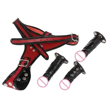 Double-ended Strap-on Dildo Mouth Gag Detachable Dildos Harness Strap Adjustable Dildo Brief Sex Woman Man Toys 3
