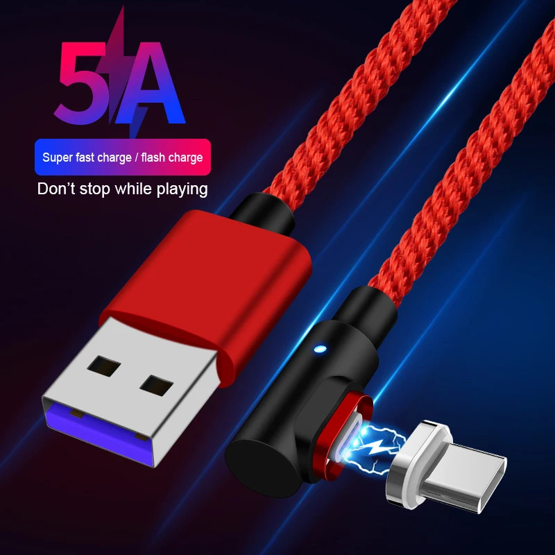 5А Магнитный Micro USB кабель для быстрой зарядки для samsung Android мобильный телефон быстрое зарядное устройство usb type C магнит быстрое зарядное устройство провод шнур