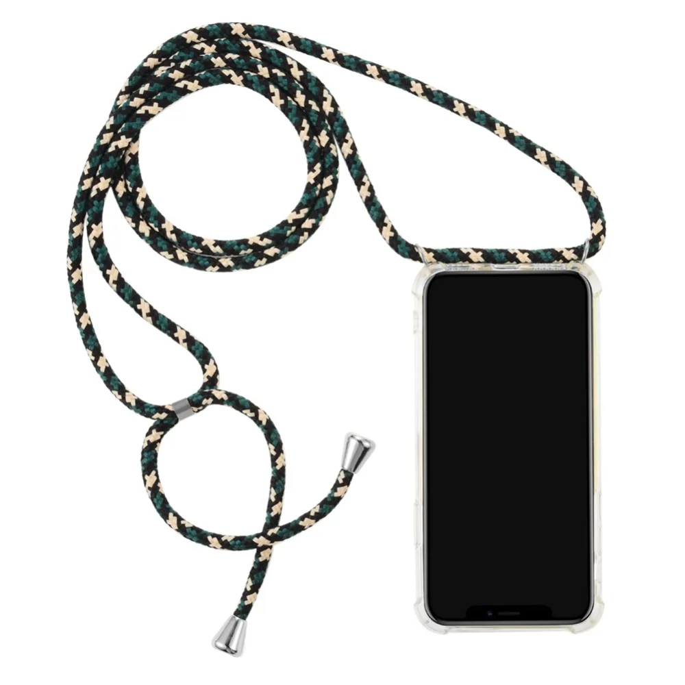 Bigcousin Funda con Cuerda Compatible con OPPO Reno 2Z Reno 2F,Ultrafina Suave Transparente TPU con Ajustable Collar Cadena Cord/ón,Rose Gold