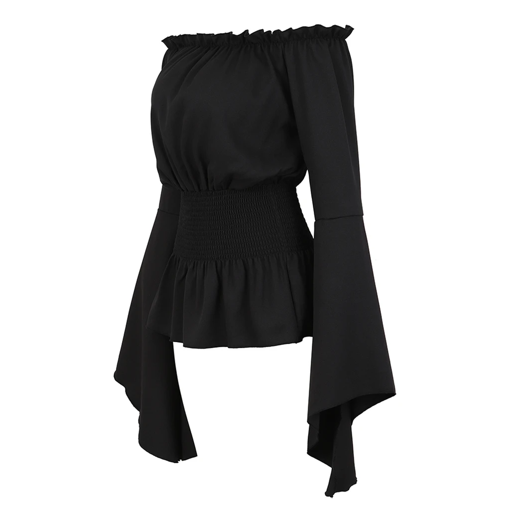 Sexy Women Long Sleeve Shirt Slim Shirts Tops Elegant Fashion Korean Style Turtleneck Ruffle Costume