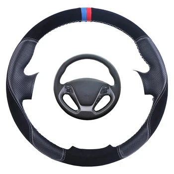 

Car Steering Wheel Cover Black Artificial Leather for Kia K3 2013 K2 Rio 2015 2016 Ceed Cee'd 2012-2017 Cerato 2013-2017