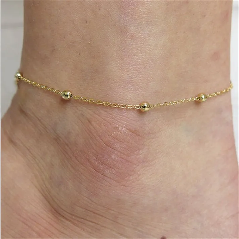 Beads Anklets Women Summer Ocean Beach Ankle Bracelet Foot Leg Jewelry silver anklet bracelet beads anklet bead bracelet fashion accessories