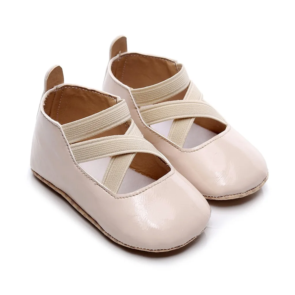 Beige Обувь для новорожденных девочек 1 год; обувь для новорожденных; однотонные милые ботиночки принцессы для маленьких девочек; ; обувь для первых шагов - Цвет: Beige
