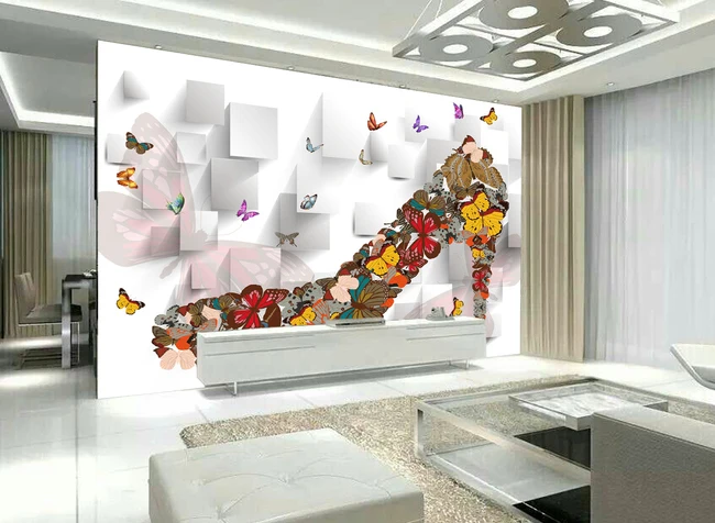 [Самоклеющиеся] 3D Hhigh-Heel Shoe WG514 настенная бумага настенная печать настенные наклейки живот