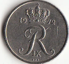 Дания монеты 10 руд старое издание Европейская оригинальная монета