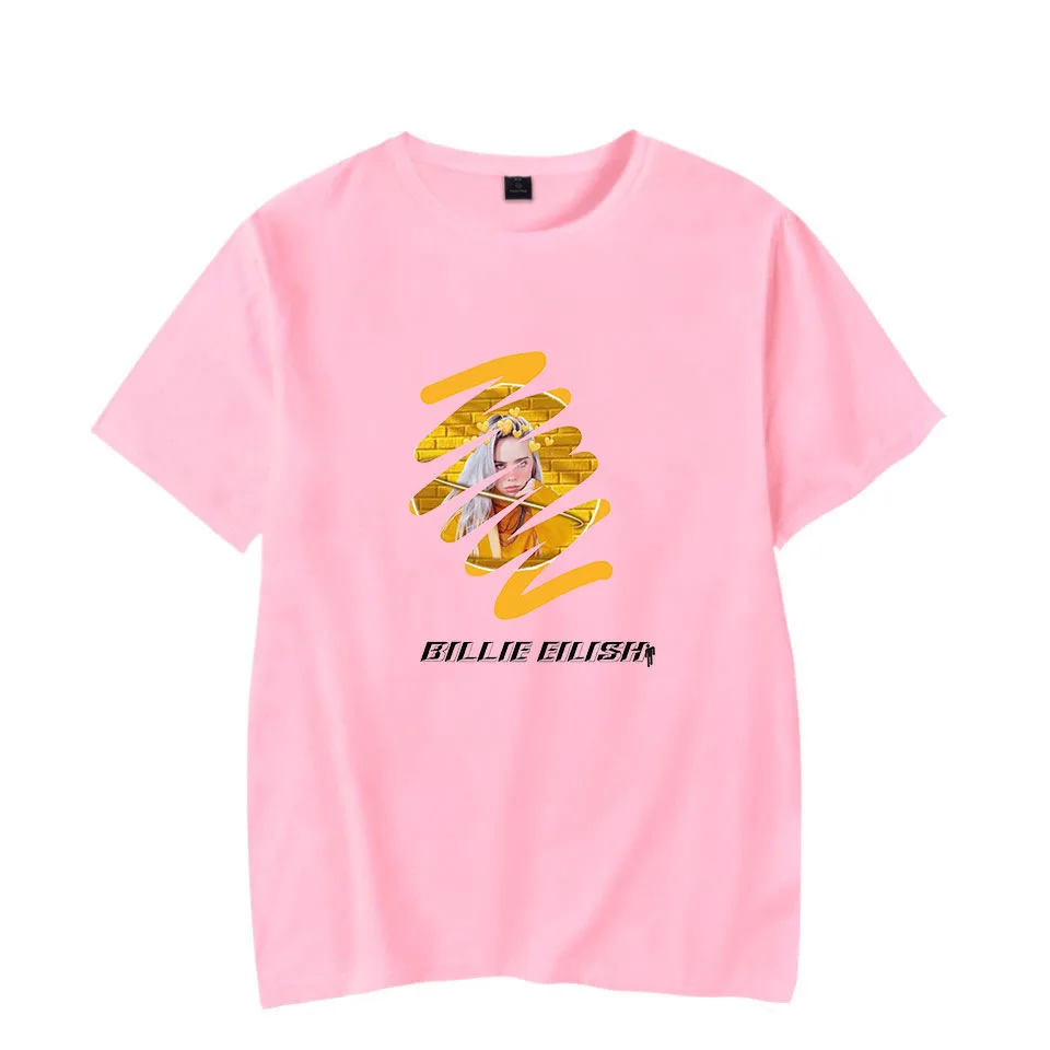 Billie Eilish, футболки, поп-певец, масляное искусство, краска для женщин, модный топ, 90 s, графическая футболка, Забавные футболки, Harajuku, женские, мужские футболки