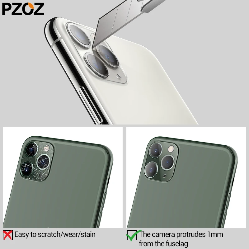 PZOZ для iPhone 11 Pro Max камера защитная пленка 0,15 мм объектив для камеры стекло для мобильного телефона защитная пленка для объектива Закаленное Стекло Крышка объектива