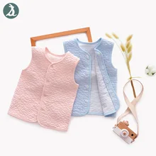 Однотонный жилет для мальчиков и девочек оригинальные плетеные тканевые жилеты Zou рубашка без рукавов для малышей детский стрейчевый хлопковый жилет Zou