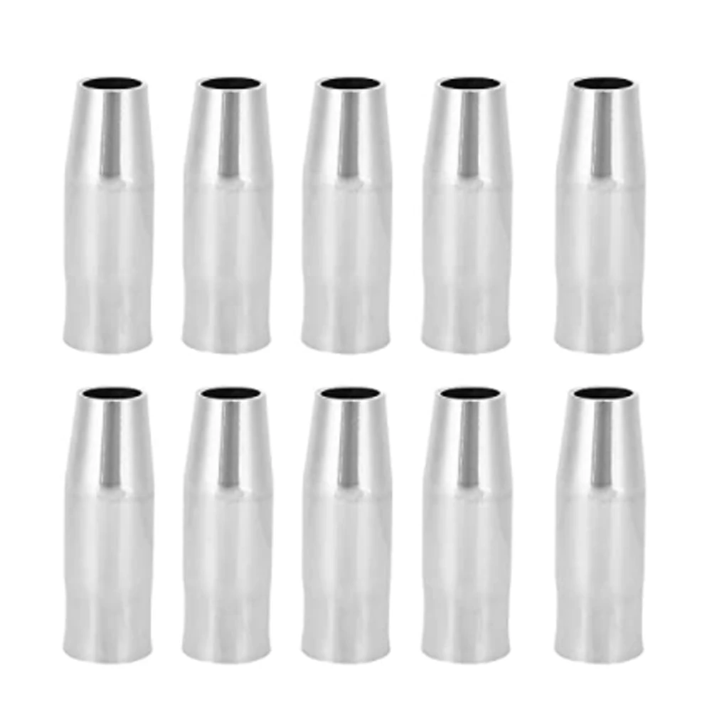 10Pcs Welding Torch Nozzle Shield Cup, Welding Torch of Conical Nozzle Copper Welder Consumables for 15AK passive welding helmet