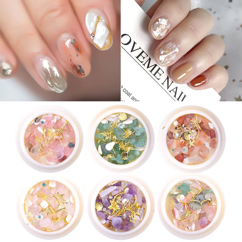 

1 Box 3D Nail Decoration Nail Bead Colorful Rhinestone Irregular Carnelian Nail Rivet Nail Art DIY Decoration Accessories
