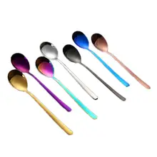 7 десертных ложек из нержавеющей стали, ложек, кофейных ложек. 7 видов цветов