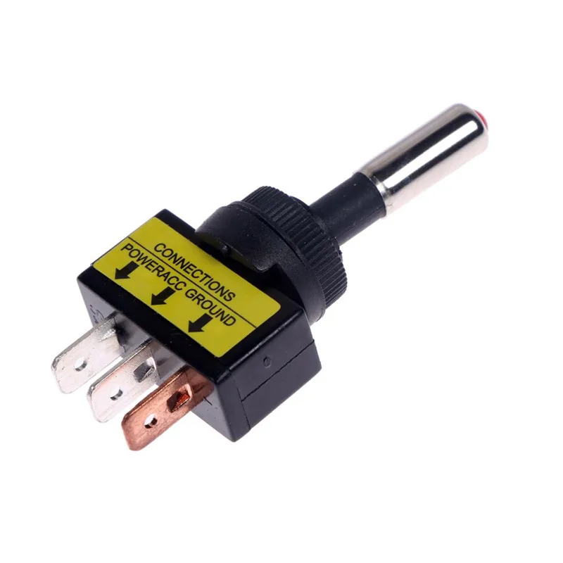 

1 Pcs Universal 12V 20A Car Auto Red LED Light Toggle Rocker Switch 3 Pin SPST ON/OFF High Quality Free Shipping